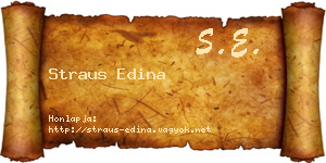 Straus Edina névjegykártya